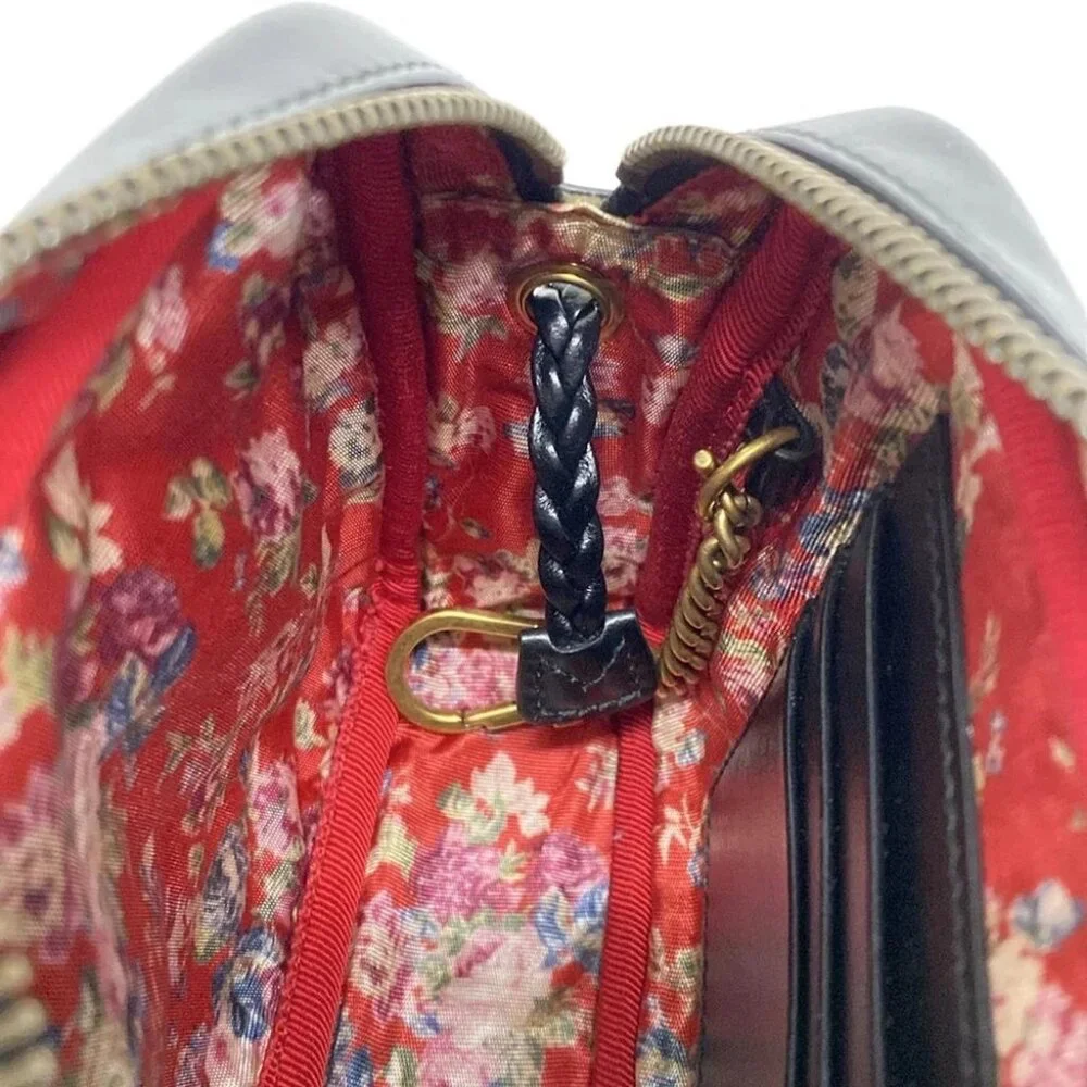 GUCCI GG Marmont/Sherry 536441 Black Green Red Leather Canvas Shoulder Bag - Picture 14 of 14